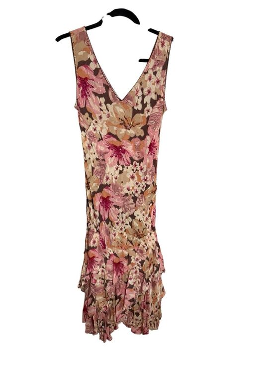 Majick Dresses & Skirts - RARE Vintage 90s Majick Maxi Floral Fairy Beaded Hanky Hem Dress Size Small Y2K
